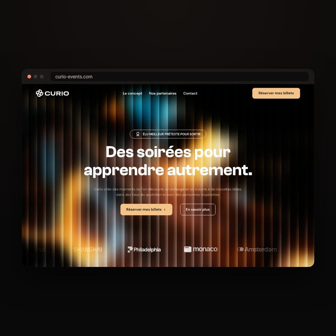 Curio, identité visuelle par Infographiks